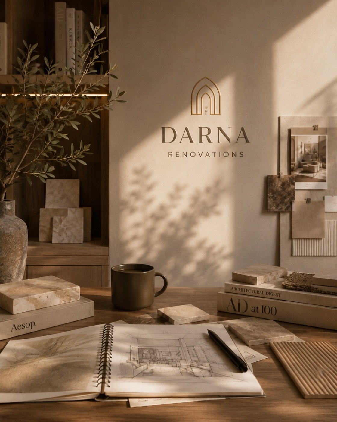 DARNA material samples and sketches
